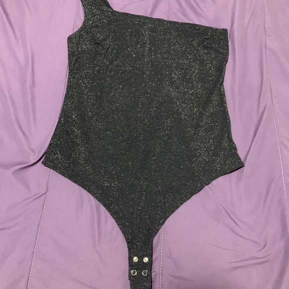 Dynamite Lurex One-Shoulder Bodysuit - Picture 2 of 6